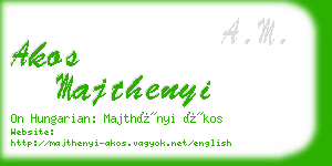 akos majthenyi business card